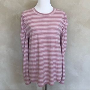 Anthropologie long sleeve striped blouse